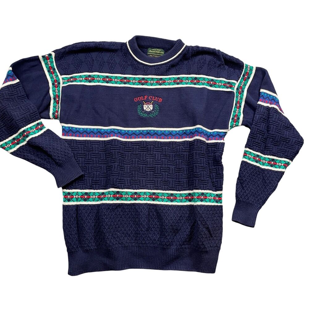 Sweater Collection Van Heusen Large Golf Sweater‎ 100% Cotton Long Sleeve